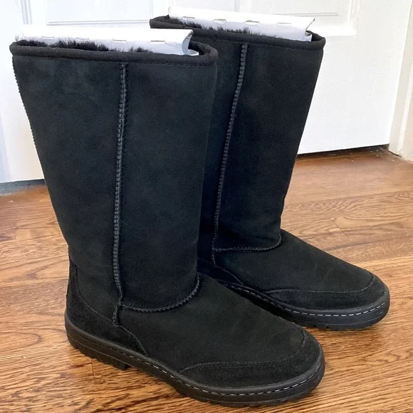 UGG Shoes Womens Ultra Tall Revival Tasman Braid In Black Size
